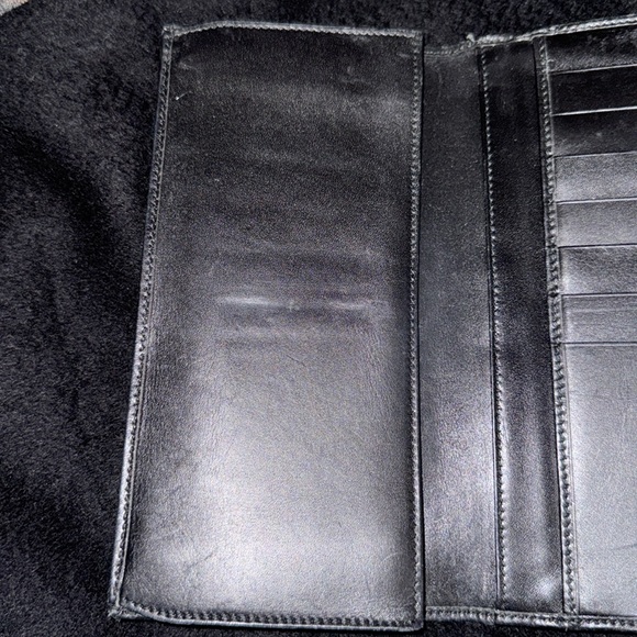 Women’s or Men's Black Monogram Canvas Gucci Vintage Long Wallet! Preloved 7/10 - Picture 4 of 17
